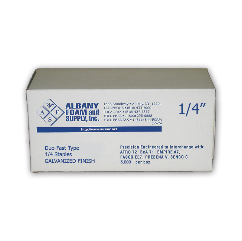 Duo-Fast Type 508 1/4″ Staples – Albany Foam and Supply Inc
