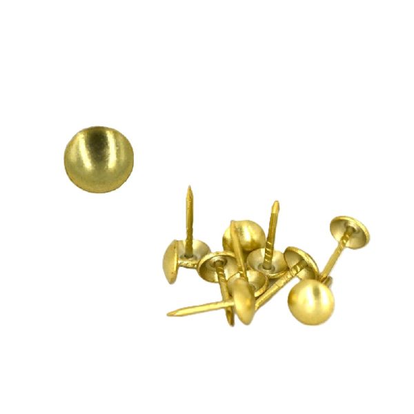 SMALL HEAD GILT BRASS NAIL, 1/2"