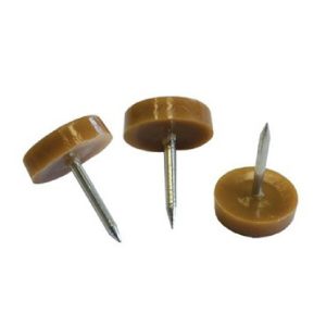 NYLON CHAIR GLIDES (BROWN) 100 PCS