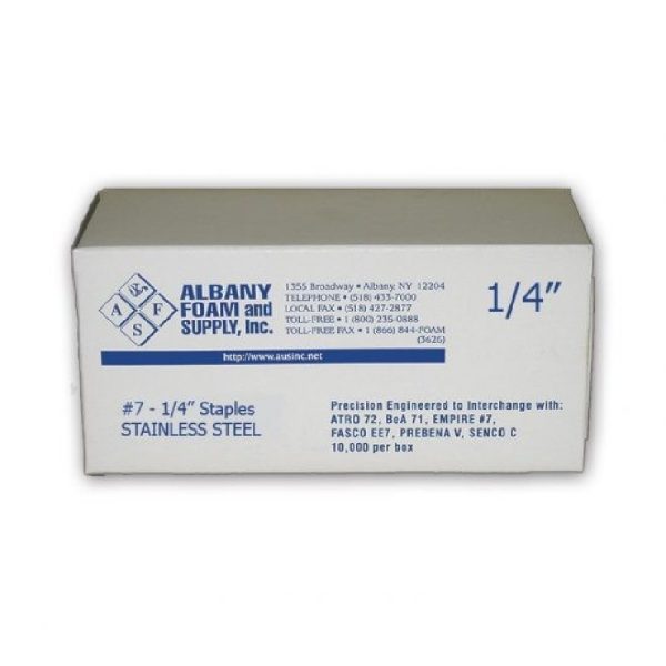 STAPLES #7, STAINLESS STEEL 1/4"