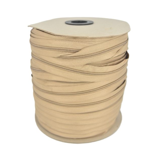 NYLON ZIPPER CHAIN, #5 BEIGE (250 YD ROLL)
