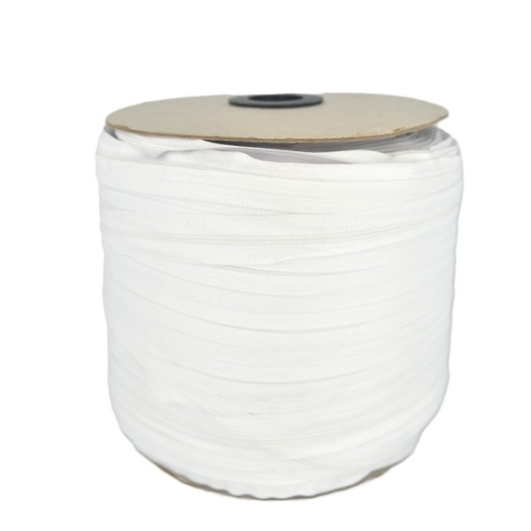 NYLON ZIPPER CHAIN, #5 WHITE (250 YD ROLL)