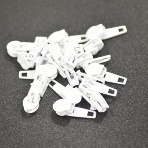 ZIPPER SLIDES, #3 WHITE (100 PCS)