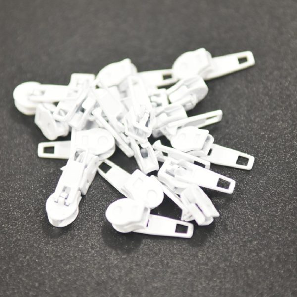 ZIPPER SLIDES, #3 WHITE (100 PCS)