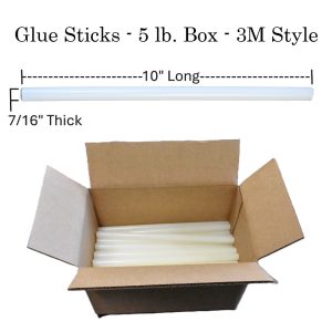 GLUE STICKS 7/16" DIAMETER X 10" LONG (5 LB BOX)
