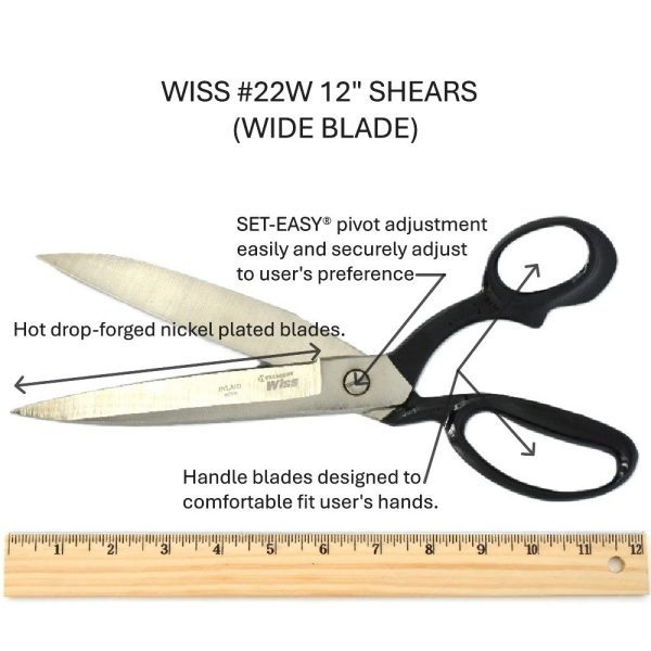 WISS #22W 12" SHEARS (WIDE BLADE)