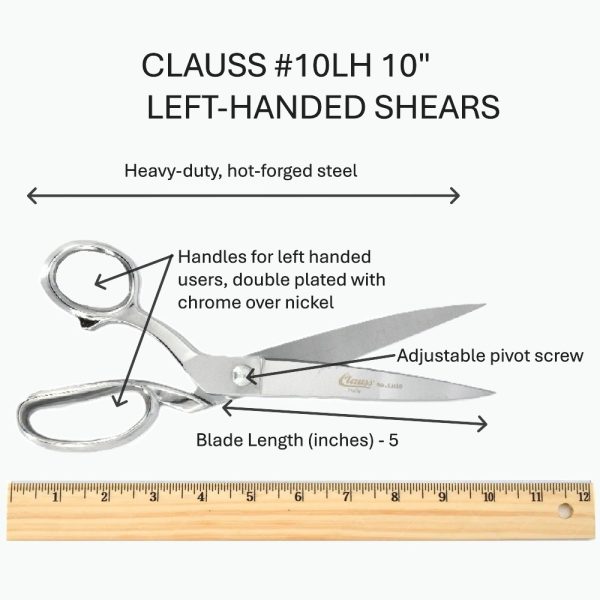 CLAUSS #10LH 10" LEFT-HANDED SHEARS