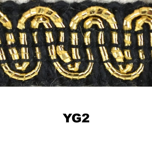 YG2 GIMP BLACK & GOLD (36 YDS)