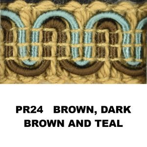 PR24 GIMP BROWN, DARK BROWN AND TEAL (36 YDS)