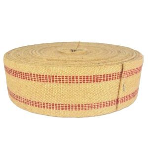 JUTE LMC RED STRIPE 11LB SEAT WEBBING