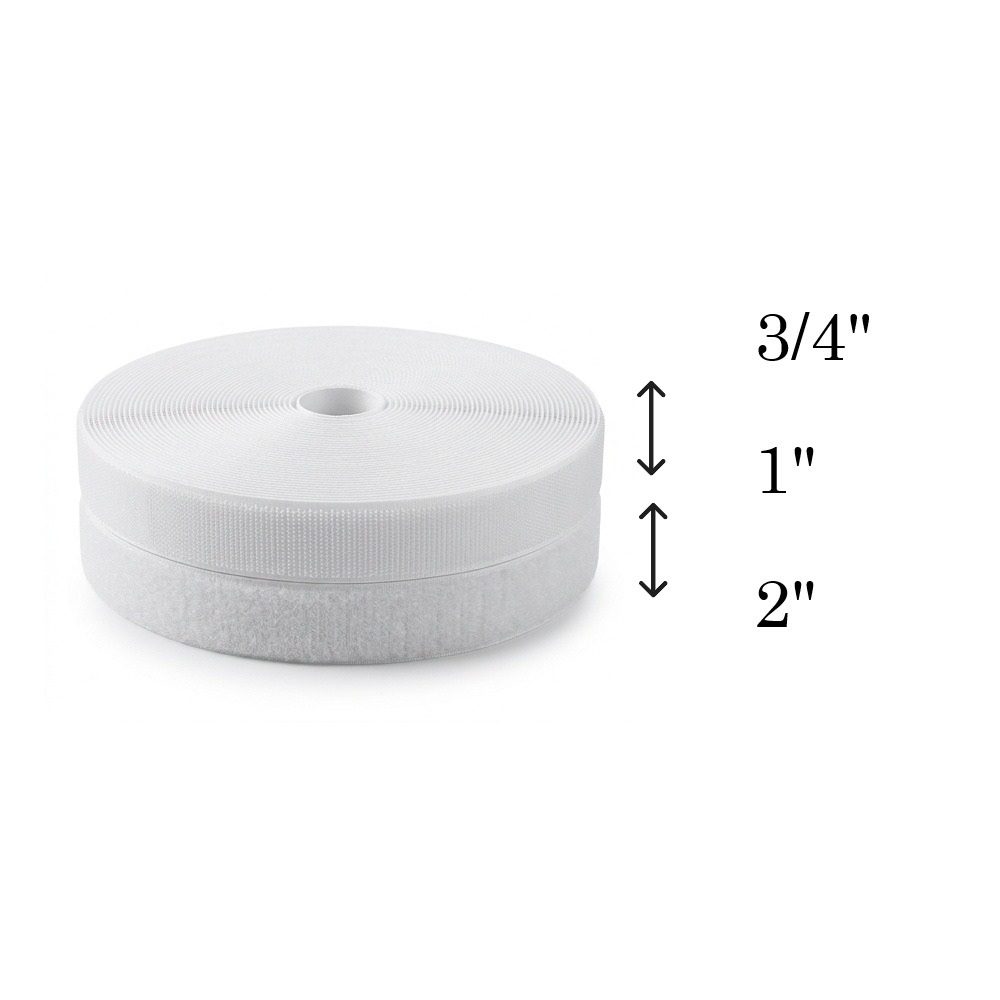 WHITE HOOK & LOOP FASTENER